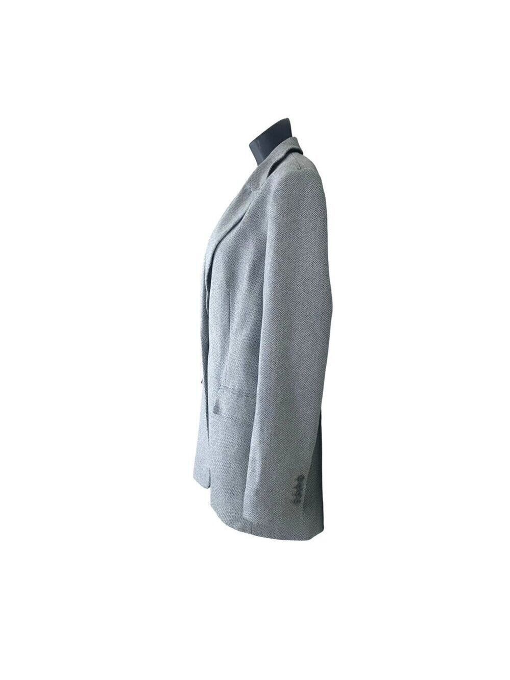 Aritzia Wilfred Grey Herringbone Print Wool Cashmere Blend Size S - Picture 5 of 8